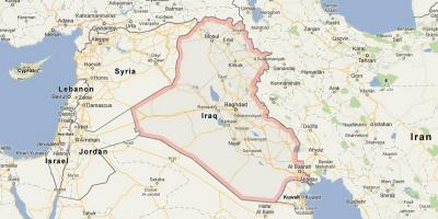 מפה של עיראק.