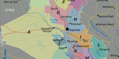 מפה של עיראק אזורים