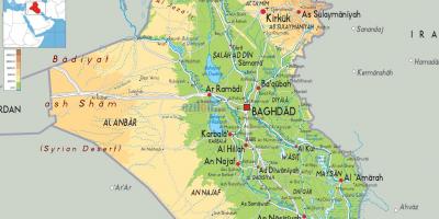 מפה של עיראק גיאוגרפיה