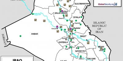 מפה של עיראק שדות התעופה.