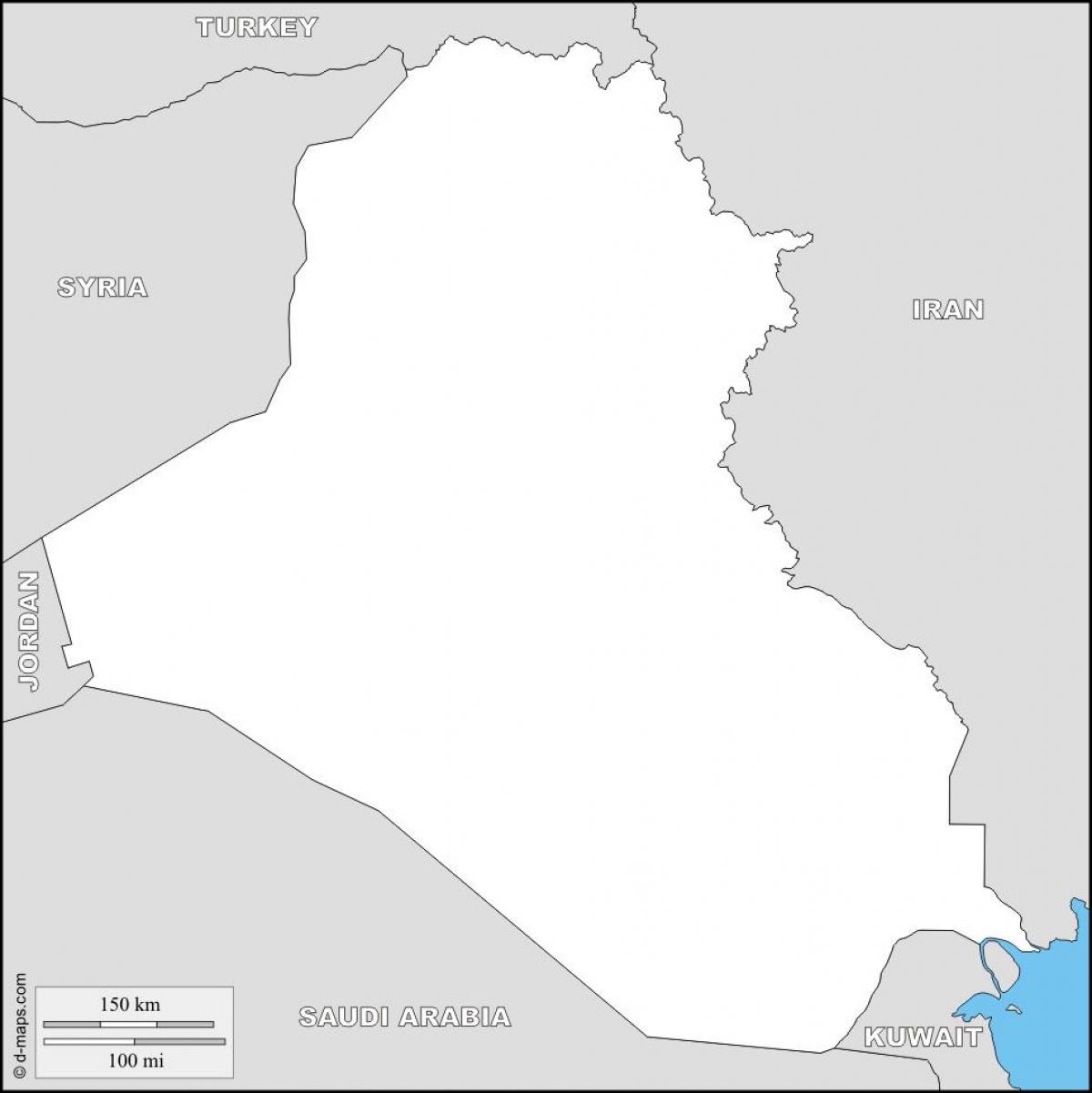 מפה של עיראק ריק